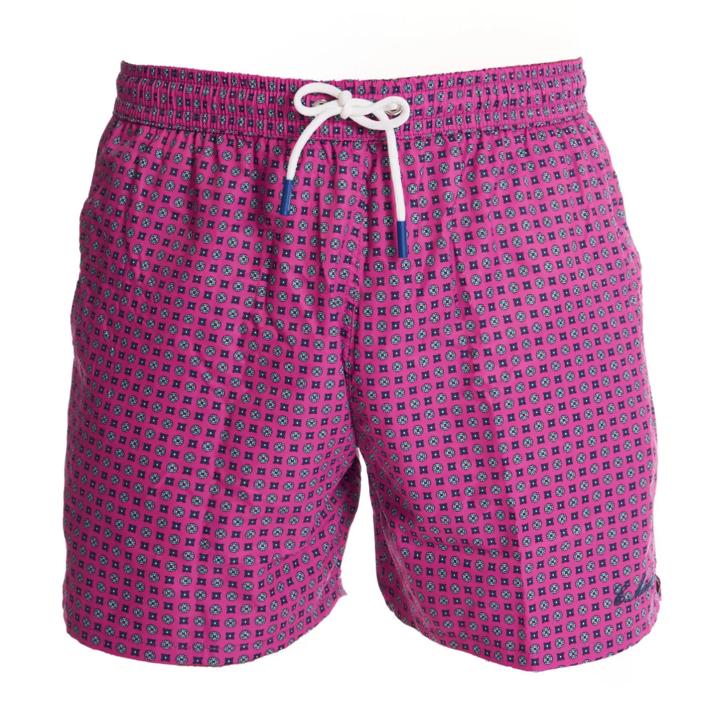 E.Marinella COSTUME DA BAGNO FUCSIA Macrofantasia fiore New
