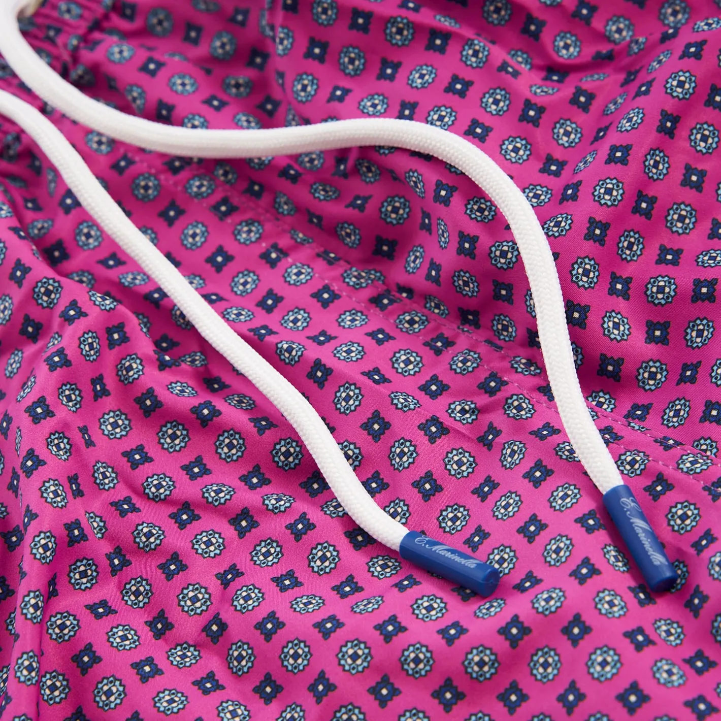 E.Marinella COSTUME DA BAGNO FUCSIA Macrofantasia fiore New