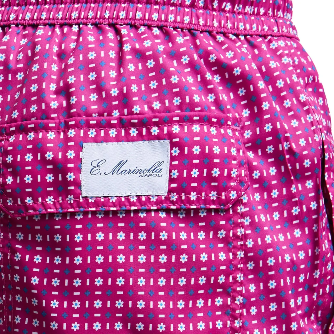 E.Marinella COSTUME DA BAGNO FUCSIA Microfantasia fiore Outlet
