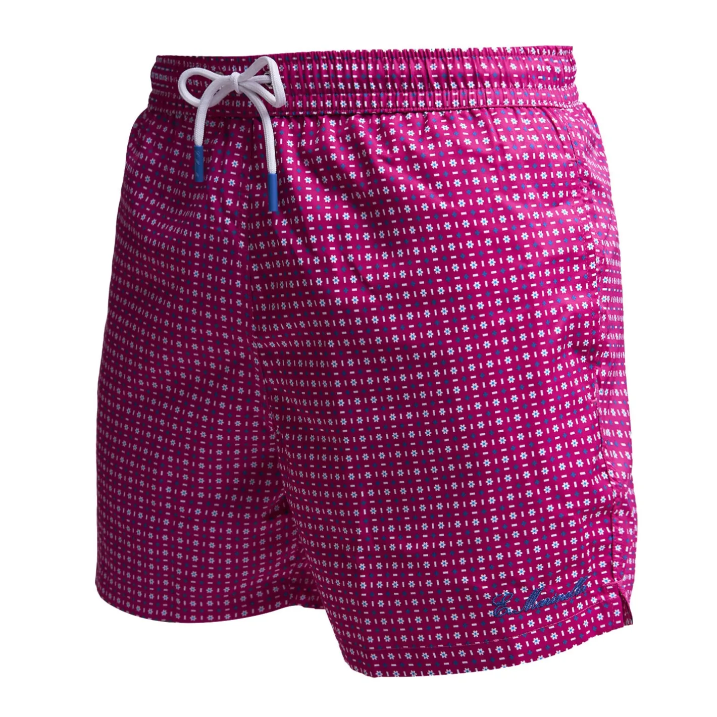 E.Marinella COSTUME DA BAGNO FUCSIA Microfantasia fiore Outlet