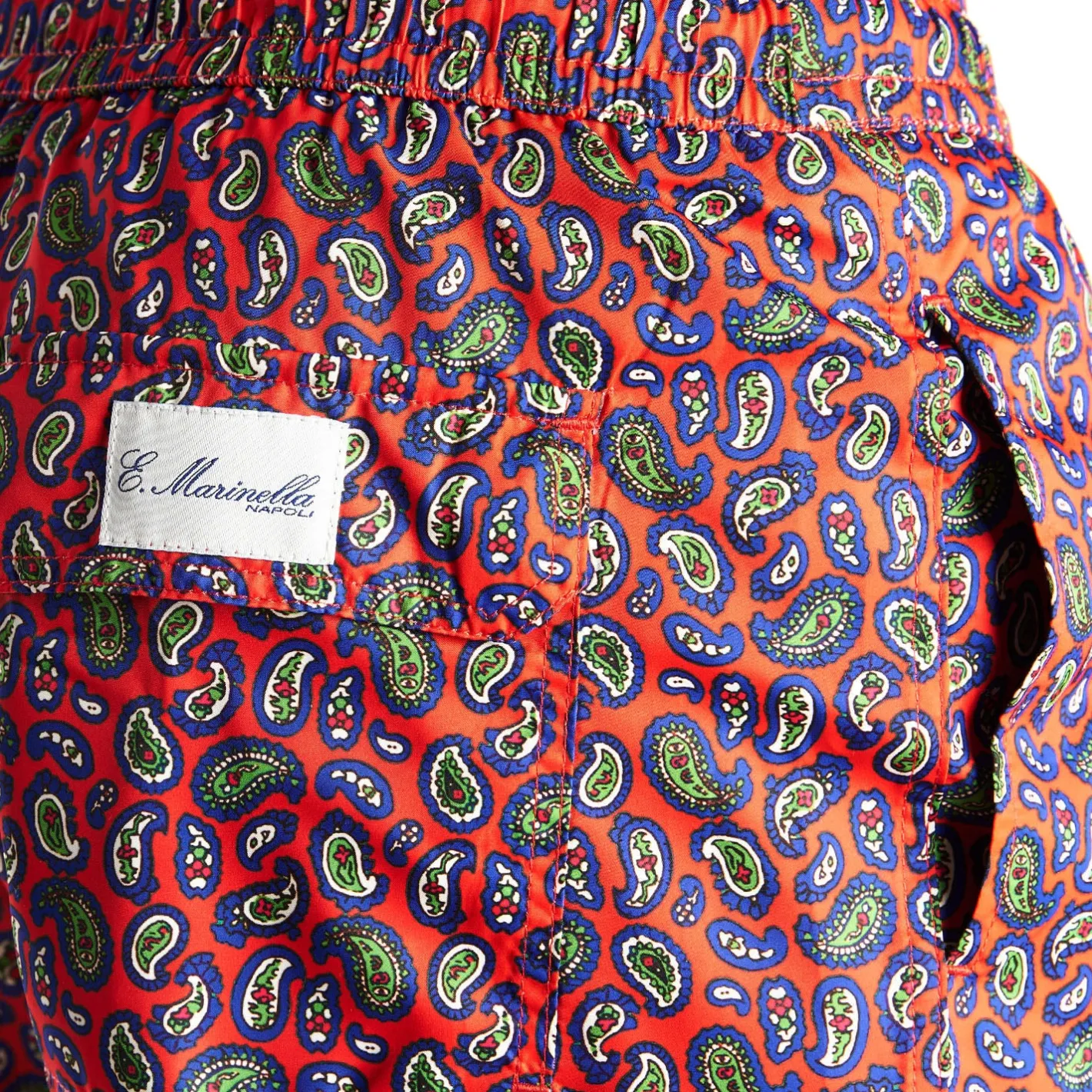 E.Marinella COSTUME DA BAGNO ROSSO Fantasia paisley