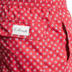 E.Marinella COSTUME DA BAGNO ROSSO Macrofantasia fiore Clearance