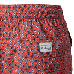 E.Marinella COSTUME DA BAGNO ROSSO Microfantasia fiore
