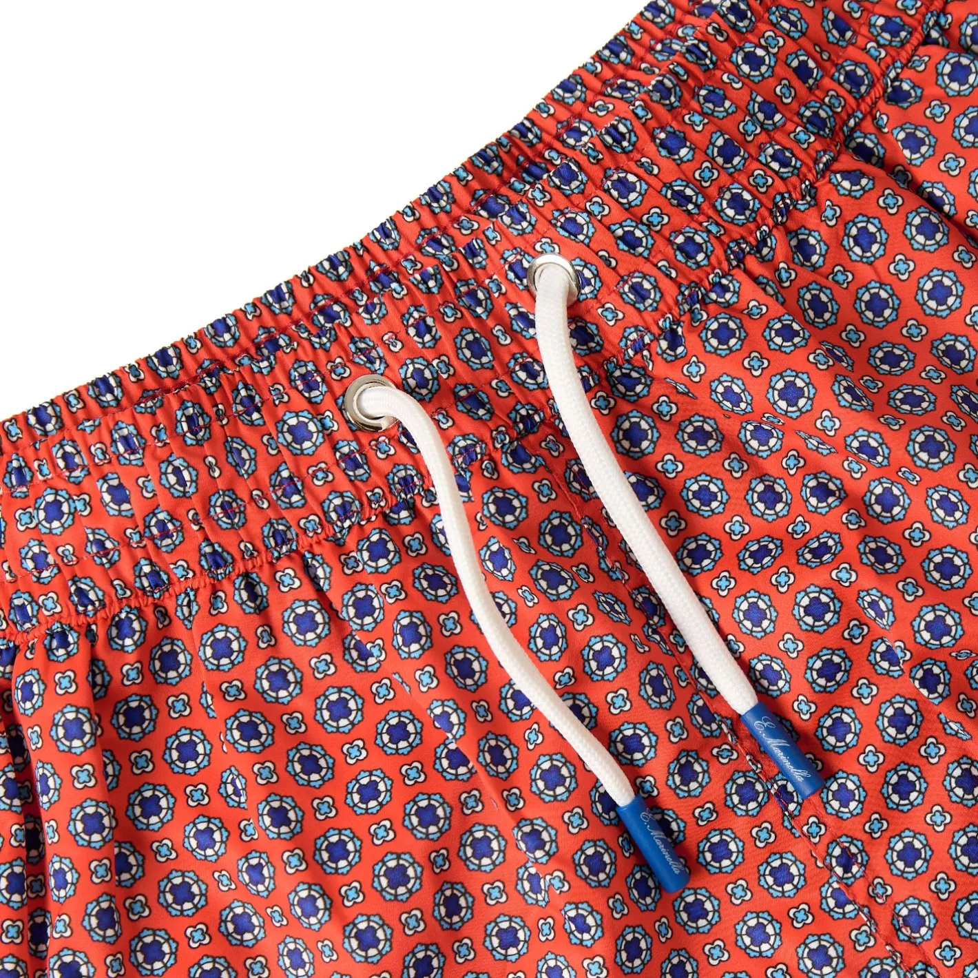 E.Marinella COSTUME DA BAGNO ROSSO Microfantasia fiore