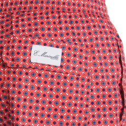 E.Marinella COSTUME DA BAGNO ROSSO Microfantasia fiore Outlet