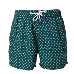 E.Marinella COSTUME DA BAGNO VERDE SCURO Microfantasia fiore New