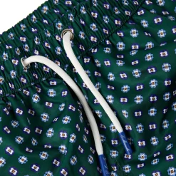 E.Marinella COSTUME DA BAGNO VERDE SCURO Microfantasia fiore New