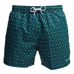 E.Marinella COSTUME DA BAGNO VERDE SCURO Microfantasia fiore Best