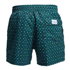 E.Marinella COSTUME DA BAGNO VERDE SCURO Microfantasia fiore Best