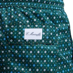 E.Marinella COSTUME DA BAGNO VERDE SCURO Microfantasia fiore Best
