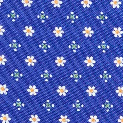 E.Marinella CRAVATTA ASCOT IN SETA BLUETTE Microfantasia fiore Online