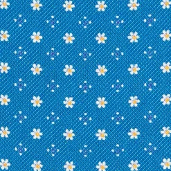 E.Marinella CRAVATTA ASCOT IN SETA BLU MEDIO Microfantasia fiore Discount
