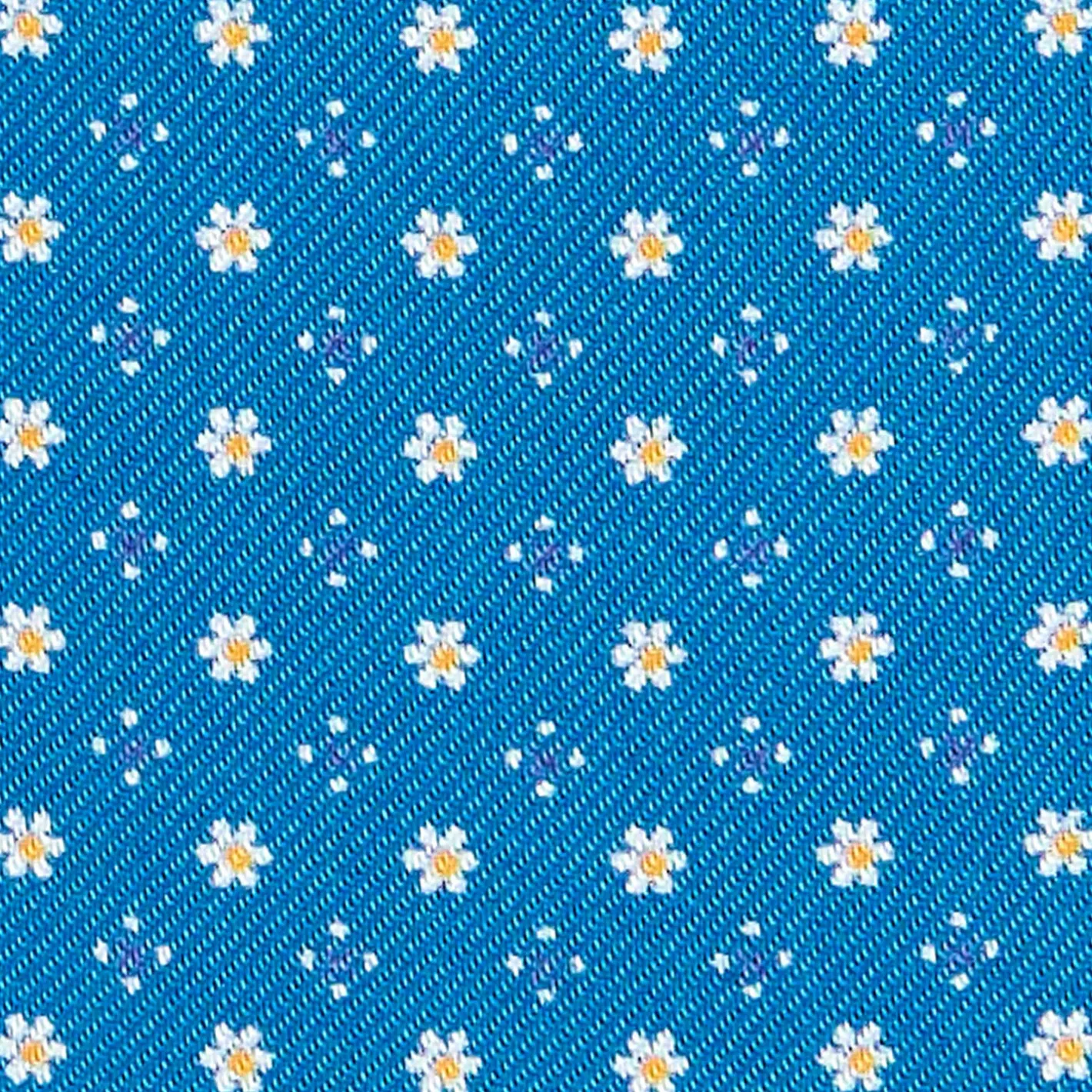 E.Marinella CRAVATTA ASCOT IN SETA BLU MEDIO Microfantasia fiore Discount