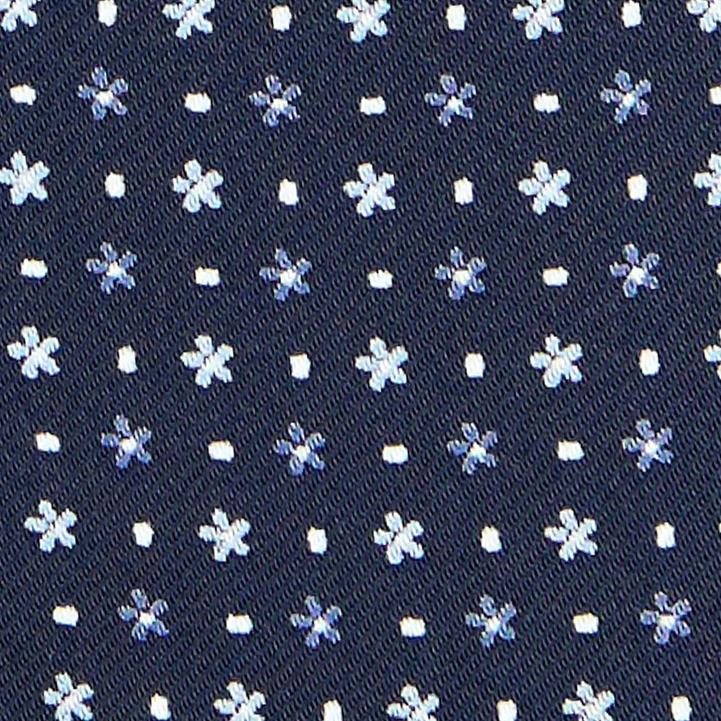 E.Marinella CRAVATTA ASCOT IN SETA BLU SCURO Microfantasia fiore Discount