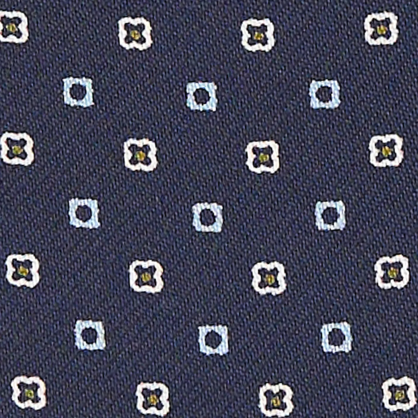 E.Marinella CRAVATTA ASCOT IN SETA BLU SCURO Microfantasia fiore Online