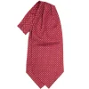 E.Marinella CRAVATTA ASCOT IN SETA BORDEAUX Microfantasia fiore Online