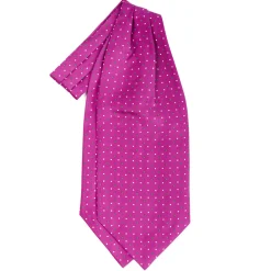 E.Marinella CRAVATTA ASCOT IN SETA FUCSIA Microfantasia fiore Discount