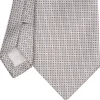 E.Marinella CRAVATTA CERIMONIA GRIGIO CHIARO In seta jacquard New