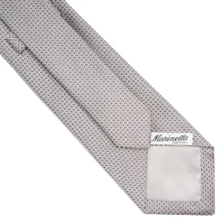 E.Marinella CRAVATTA CERIMONIA GRIGIO CHIARO In seta jacquard New
