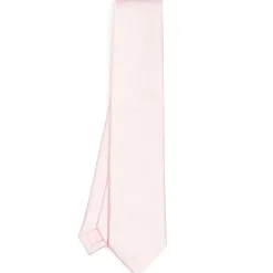 E.Marinella CRAVATTA CERIMONIA IN RASO DI SETA ROSA Tinta unita Discount