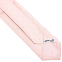 E.Marinella CRAVATTA CERIMONIA IN RASO DI SETA ROSA Pois Outlet