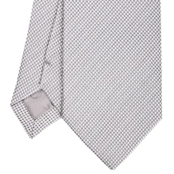 E.Marinella CRAVATTA CERIMONIA In seta jacquard grigio chiaro
