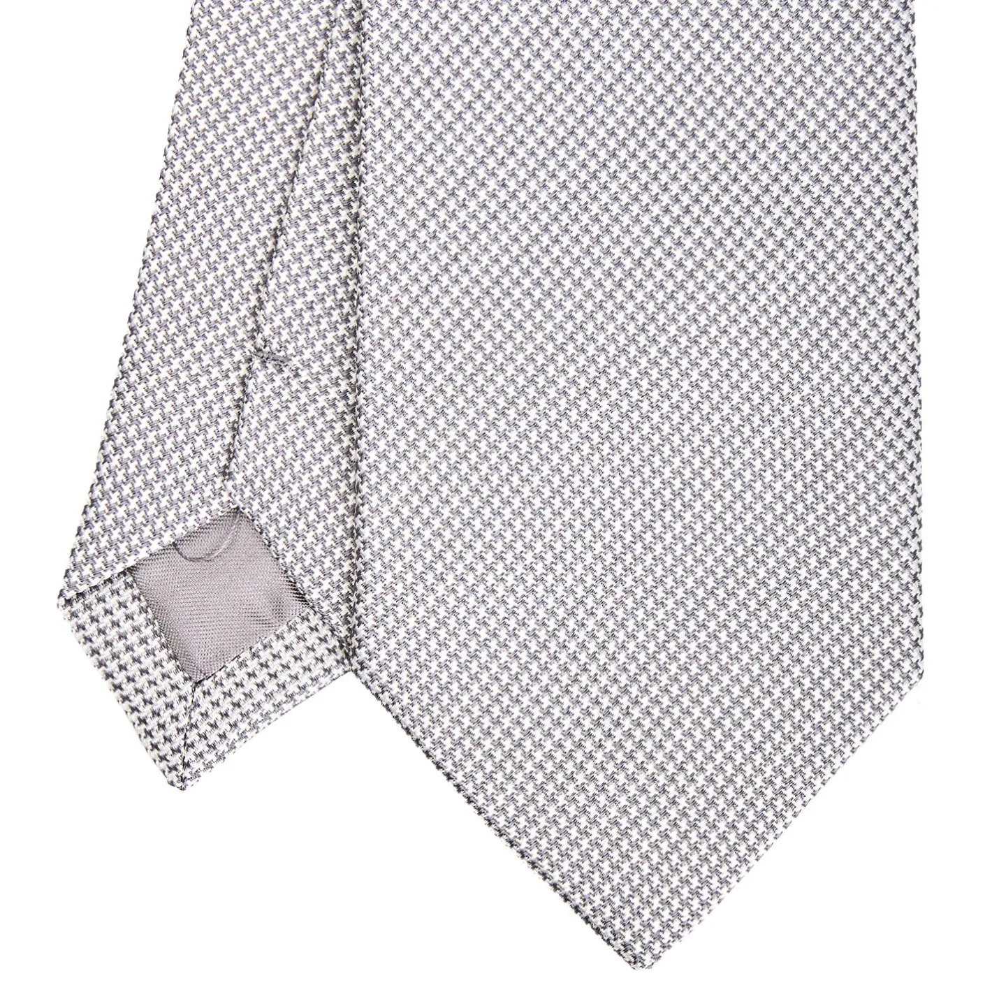 E.Marinella CRAVATTA CERIMONIA In seta jacquard grigio chiaro