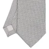 E.Marinella CRAVATTA CERIMONIA IN SETA JACQUARD GRIGIO CHIARO Microfantasia geometrica Hot