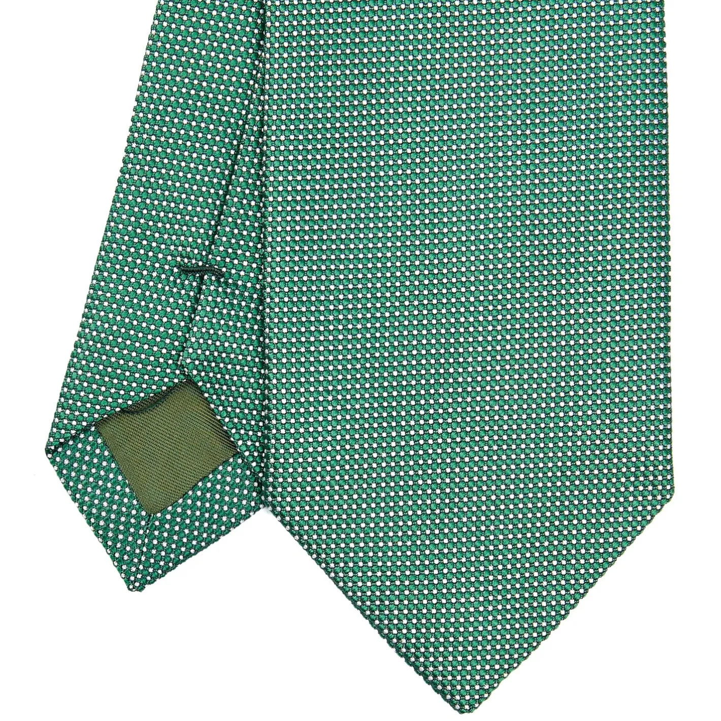 E.Marinella CRAVATTA CERIMONIA IN SETA JACQUARD VERDE CHIARO Microfantasia geometrica Online