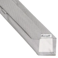 E.Marinella CRAVATTA CERIMONIA IN SETA JACQUARD GRIGIO CHIARO Microfantasia geoemtrica Hot