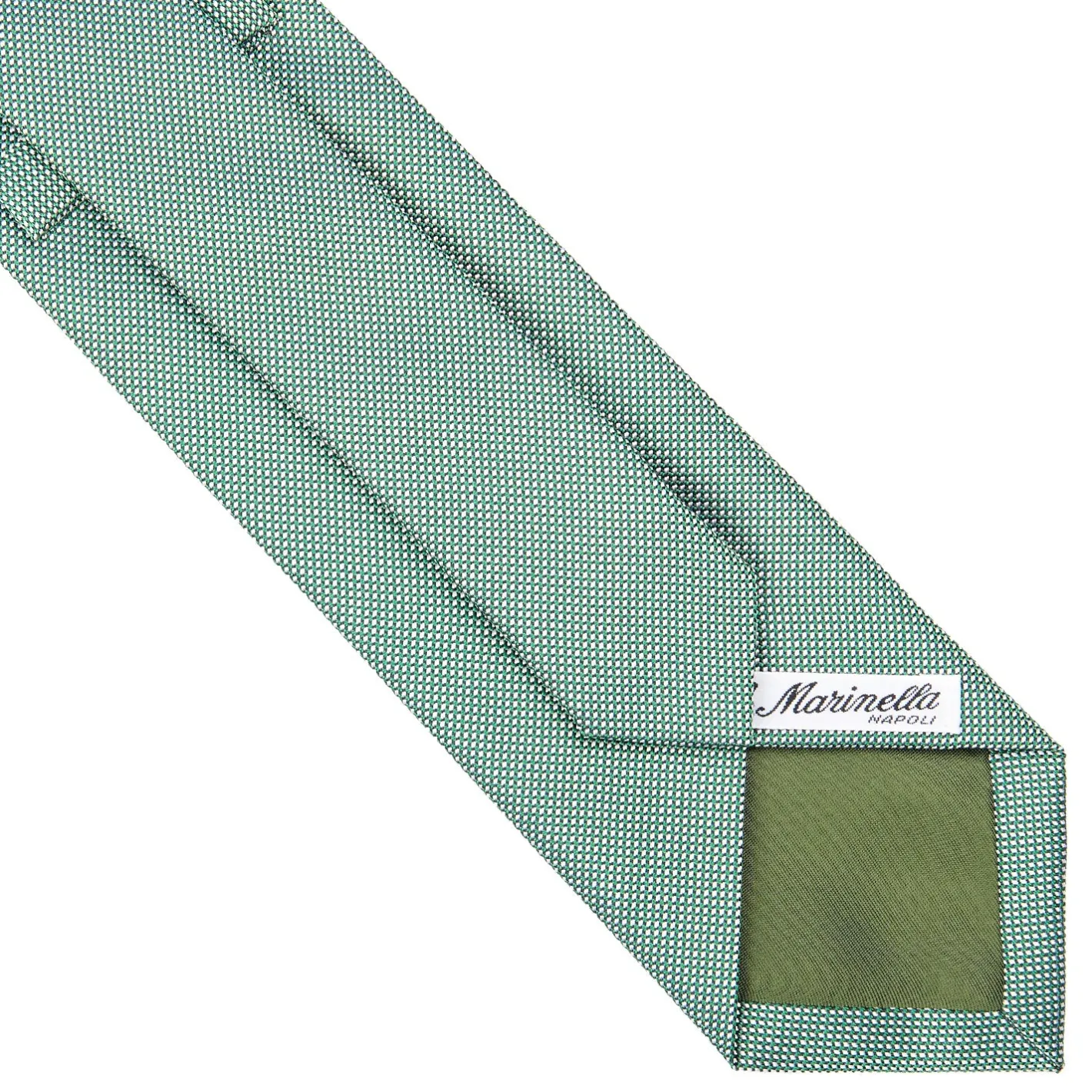 E.Marinella CRAVATTA CERIMONIA IN SETA JACQUARD VERDE CHIARO Microfantasia geometrica Online