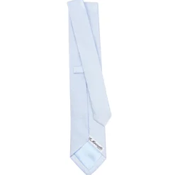 E.Marinella CRAVATTA CERIMONIA IN SETA JACQUARD AZZURRA Microfantasia geometrica Discount