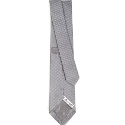 E.Marinella CRAVATTA CERIMONIA IN SETA JACQUARD GRIGIO SCURO Microfantasia geometrica Hot