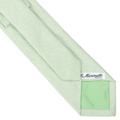 E.Marinella CRAVATTA CERIMONIA IN SETA JACQUARD VERDE CHIARO Microfantasia geometrica Best