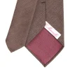 E.Marinella CRAVATTA CLASSICA DONNA IN LANA SFODERATA MARRONE BORDEAUX Bicolore Best
