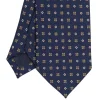 E.Marinella CRAVATTA CLASSICA IN LANA BLU Microfantasia fiore Online