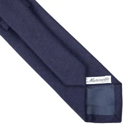 E.Marinella CRAVATTA CLASSICA IN LANA BLU SCURO Tinta unita New