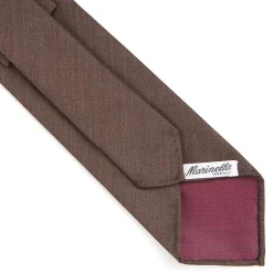 E.Marinella CRAVATTA CLASSICA IN LANA SFODERATA MARRONE BORDEAUX Bicolore Online