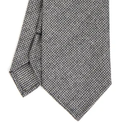 E.Marinella CRAVATTA CLASSICA IN LANA SFODERATA GRIGIO SCURO Pied de poule Discount