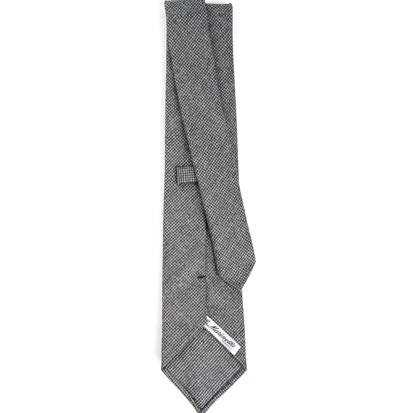 E.Marinella CRAVATTA CLASSICA IN LANA SFODERATA GRIGIO SCURO Pied de poule Discount