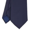 E.Marinella CRAVATTA CLASSICA IN LANA SFODERATA BLU SCURO BLU Bicolore Discount