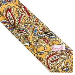 E.Marinella CRAVATTA DONNA CLASSICA IN SETA STAMPATA GIALLA Archivio inspiration Discount
