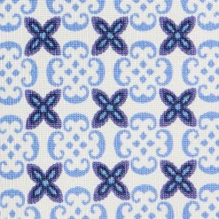 E.Marinella CRAVATTA DONNA CLASSICA IN SETA STAMPATA AZZURRA Microfantasia inspirazione foulard Clearance
