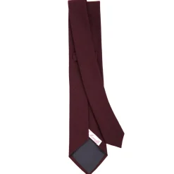 E.Marinella CRAVATTA DONNA IN LANA BORDEAUX Tinta unita Sale