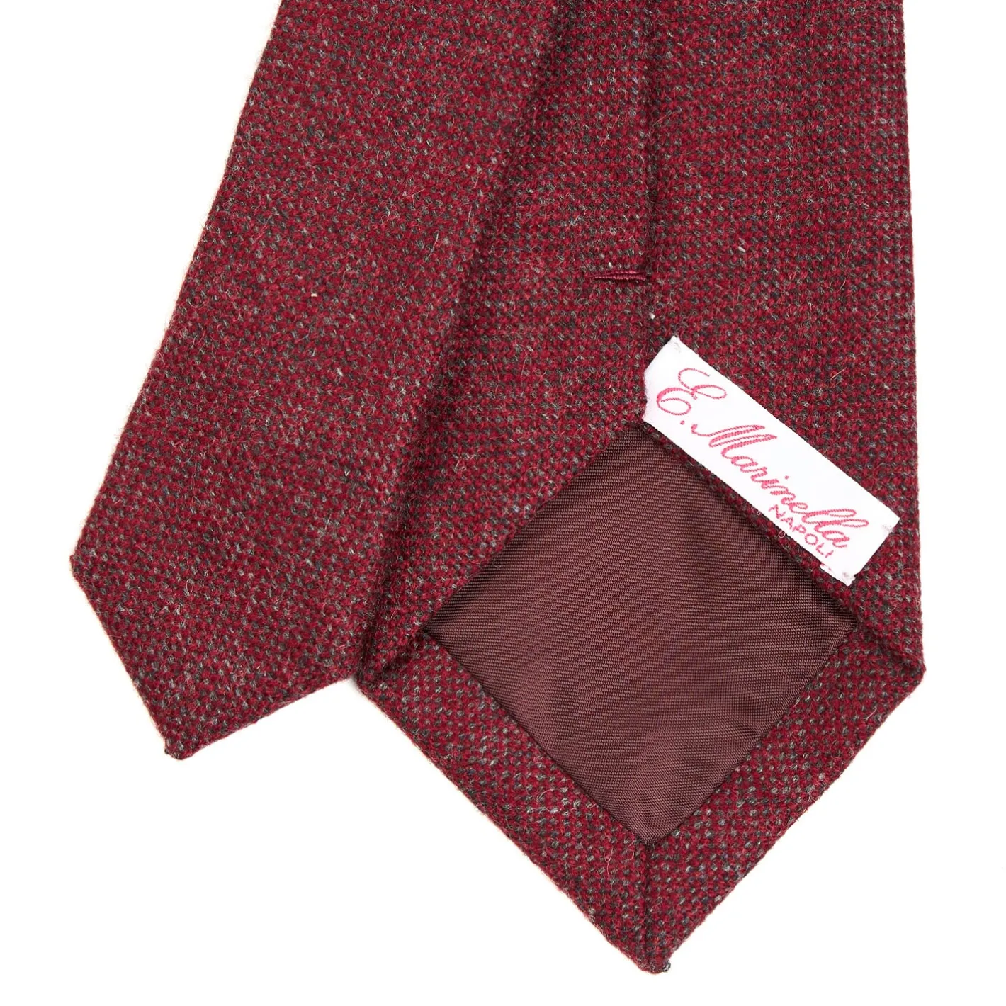 E.Marinella CRAVATTA DONNA IN LANA BORDEAUX Tinta unita Best