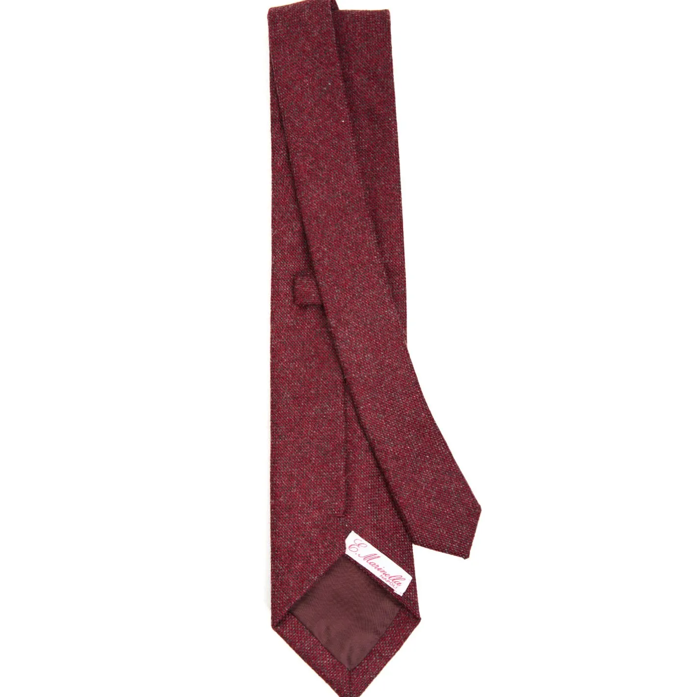 E.Marinella CRAVATTA DONNA IN LANA BORDEAUX Tinta unita Best