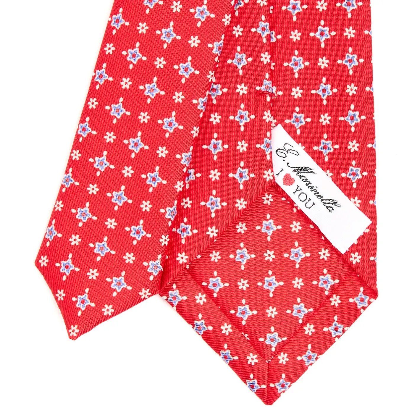 E.Marinella CRAVATTA DONNA ROSSA 7 CM IN SETA STAMPATA San valentino edition Online