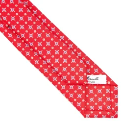 E.Marinella CRAVATTA DONNA ROSSA 7 CM IN SETA STAMPATA San valentino edition Online