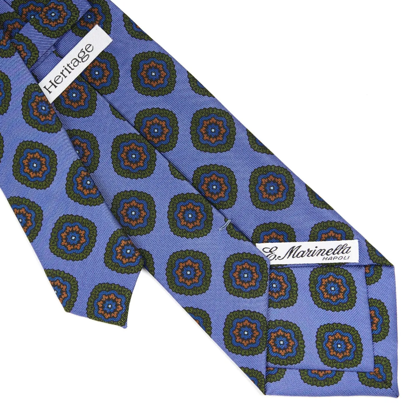 E.Marinella CRAVATTA IN SETA AZZURRO POLVERECollezione heritage Discount