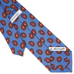 E.Marinella CRAVATTA IN SETA AZZURRO POLVERECollezione heritage Sale